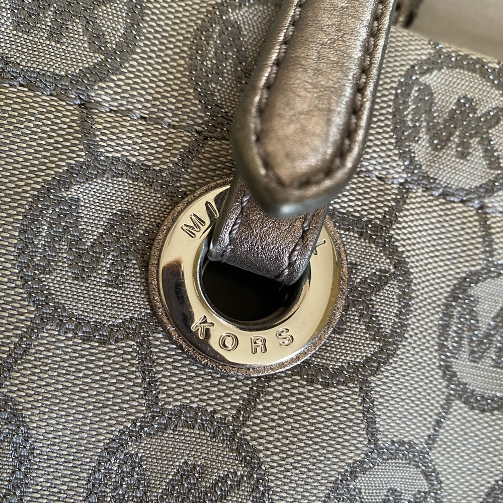 Gray Monogram Michael Kors purse